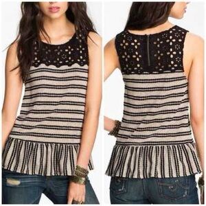 Free People Molly Retro Peplum Tank Top Size x Small 075